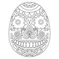 Friendly smiling ornament sugar skull stock vector illustration Royalty Free Stock Photo